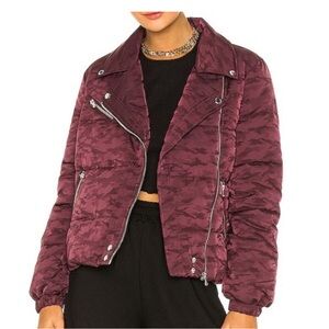 PAIGE sequoia puffer jacket in fig camo - size XS
